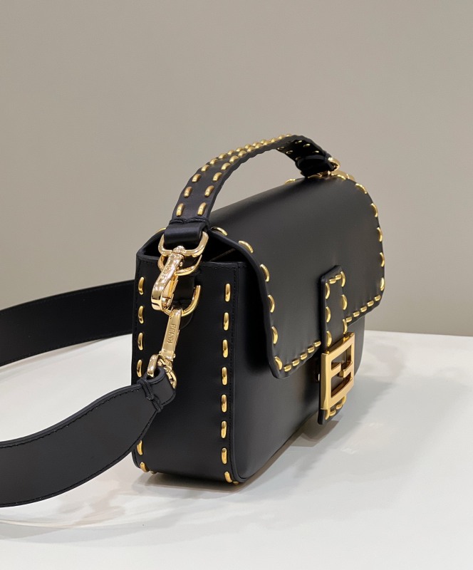Fendi Mon Baguette Medium Black Bag For Woman 28cm/11in