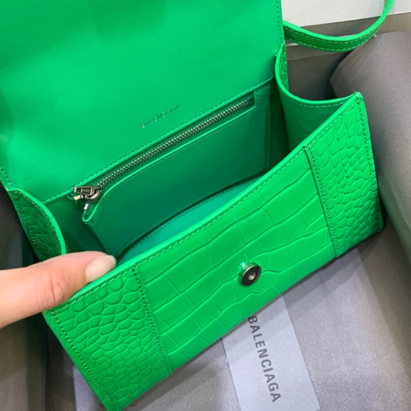 Balenciaga Hourglass Small Handbag In Bright Green, For Women, Women’s Bags 9in/23cm