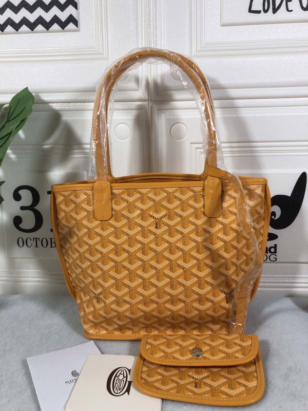 Goyard Anjou PM Bag Black/Yellow/Brown For Women‎ 7.9in/20cm