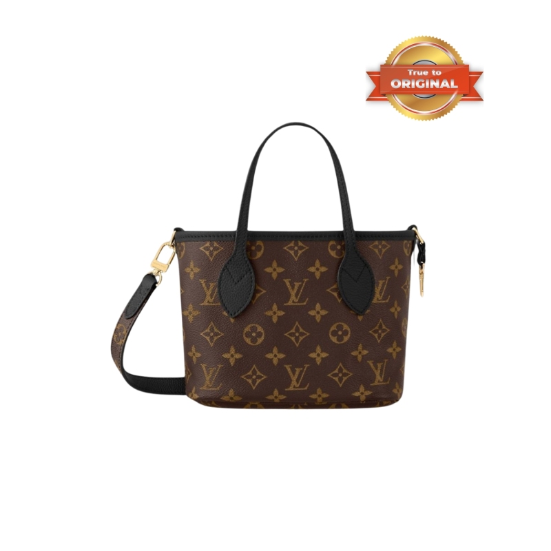 [True-to-ORIGINAL] Louis Vuitton Neverfull Bandoulière Inside Out BB Black For Women 24cm/9.4in M12099
