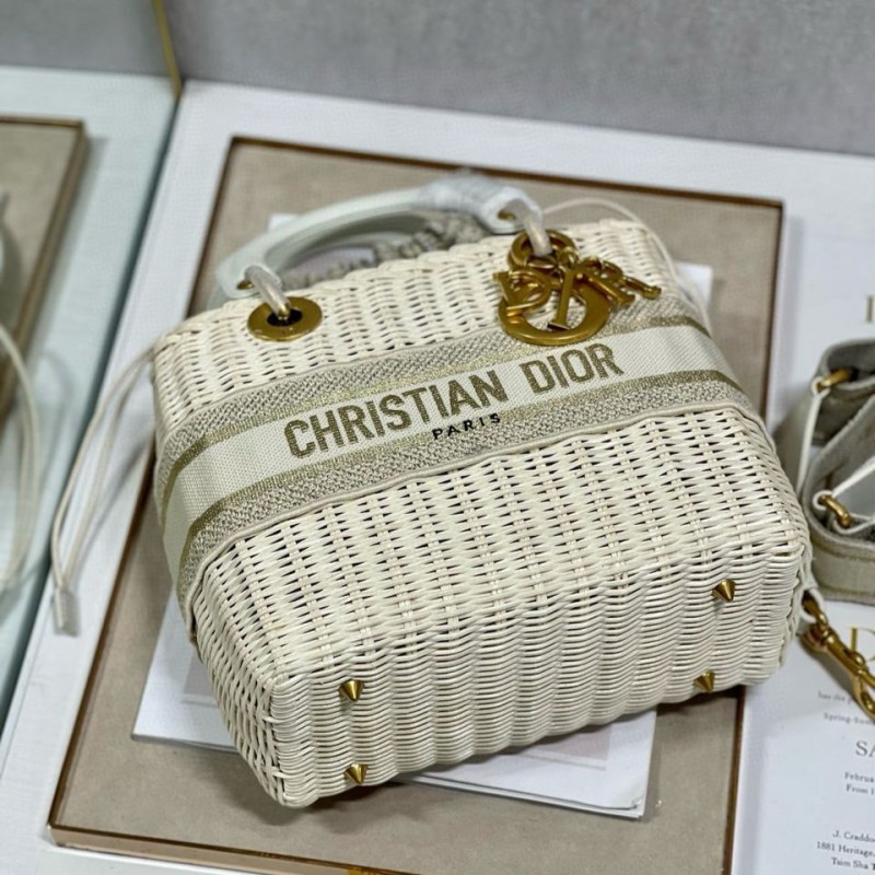 [True-to-ORIGINAL] Christian Dior Mini Lady Dior Bag Grey, For Women, Women’s Handbags 17cm/6.5in CD