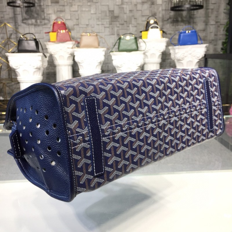 Goyard Hardy PM Bag Grey/Dark Blue/Brown For Women‎ 15.7in/40cm HARDY2PMLTY07CG07P