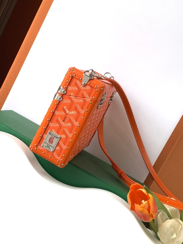 Goyard Cassette Trunk Bag Orange For Women‎ 5.9in/15cm CASSETPMLTY07CL07P