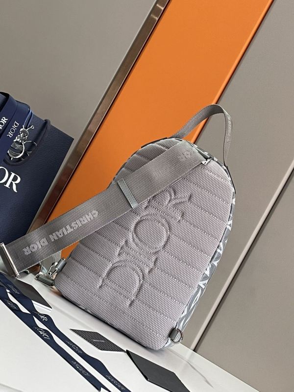 Dior Mini Rider Sling Bag Grey For Men 12.5 in/32 cm 1ESBO038CDP_H42E