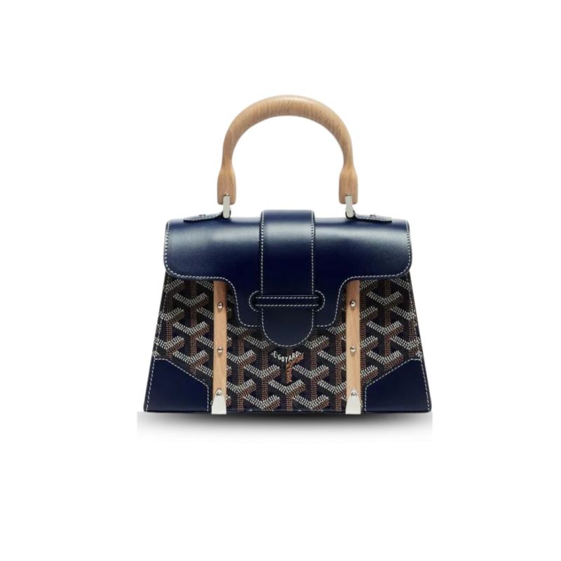 Goyard Saigon Structure Mini Bag Navy Blue For Women‎ 7.9in/20cm SAIGOBMINTY12CL12P