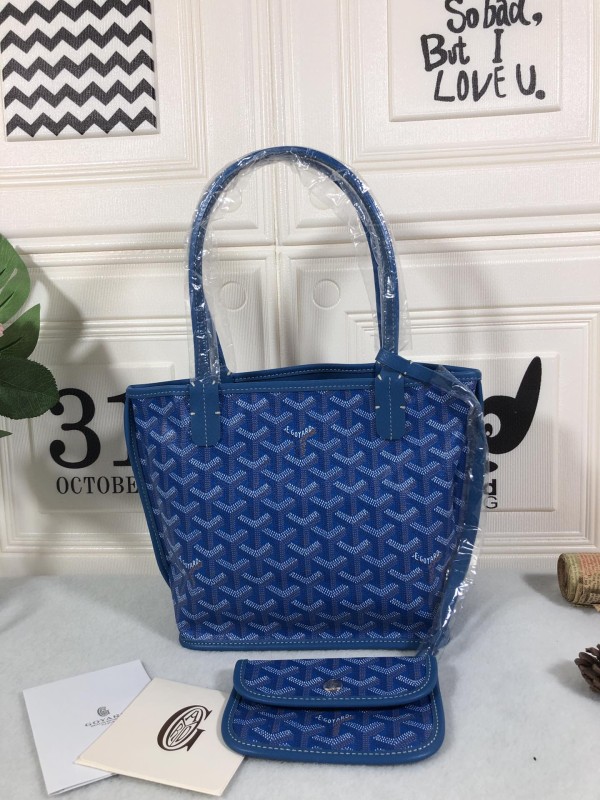 Goyard Anjou PM Bag Blue For Women‎ 7.9in/20cm