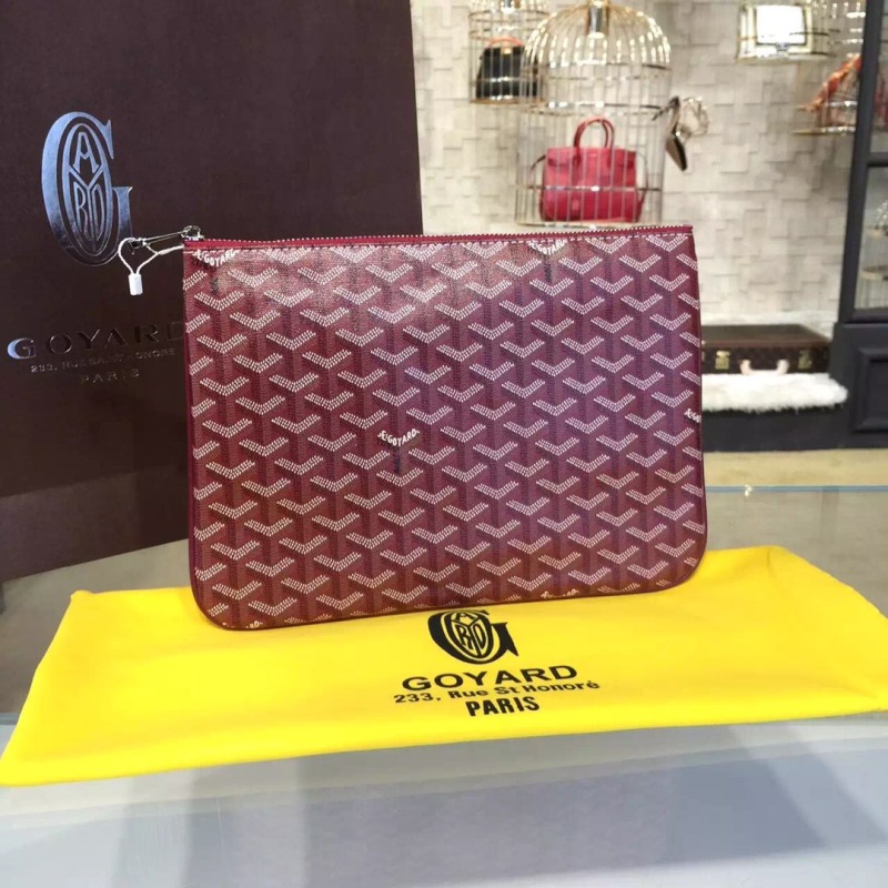 Goyard Senat MM Pocket Grey/Dark Blue/Burgundy For Women‎ 11.8in/30cm SENAT2MMLTY09CL09P
