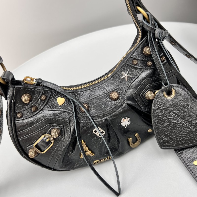Balenciaga Le Cagole Shoulder Bag Black For Women‎ 10in25.5cm