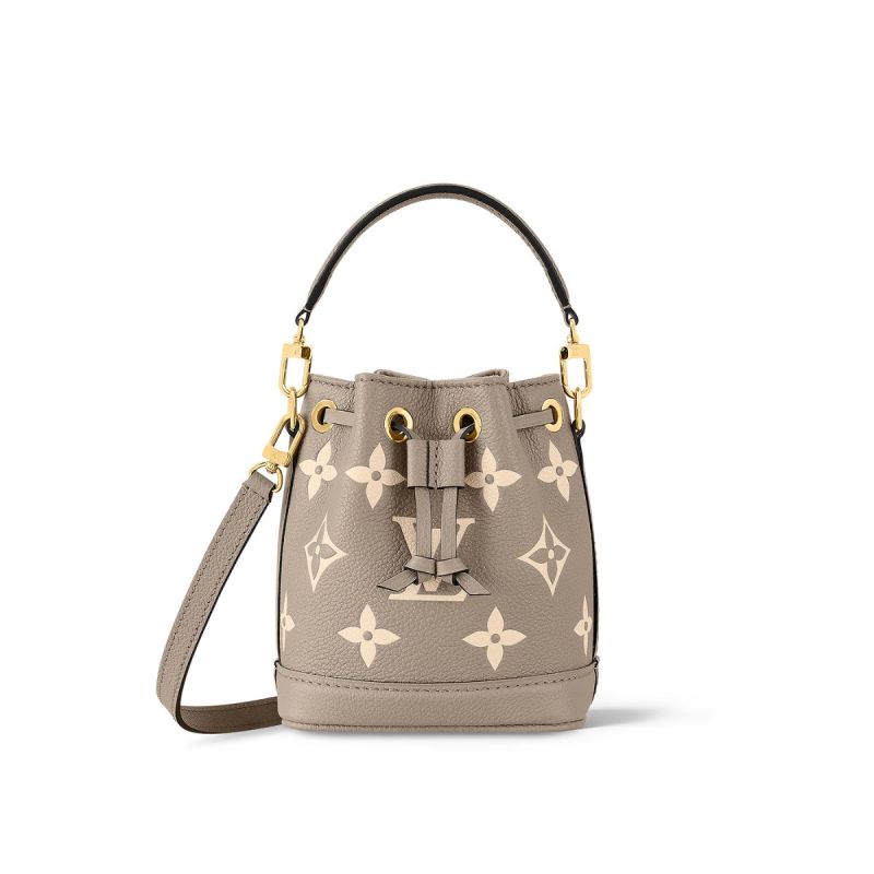 Louis Vuitton Nano Noé Monogram Empreinte Gray/Cream For Women M46291
