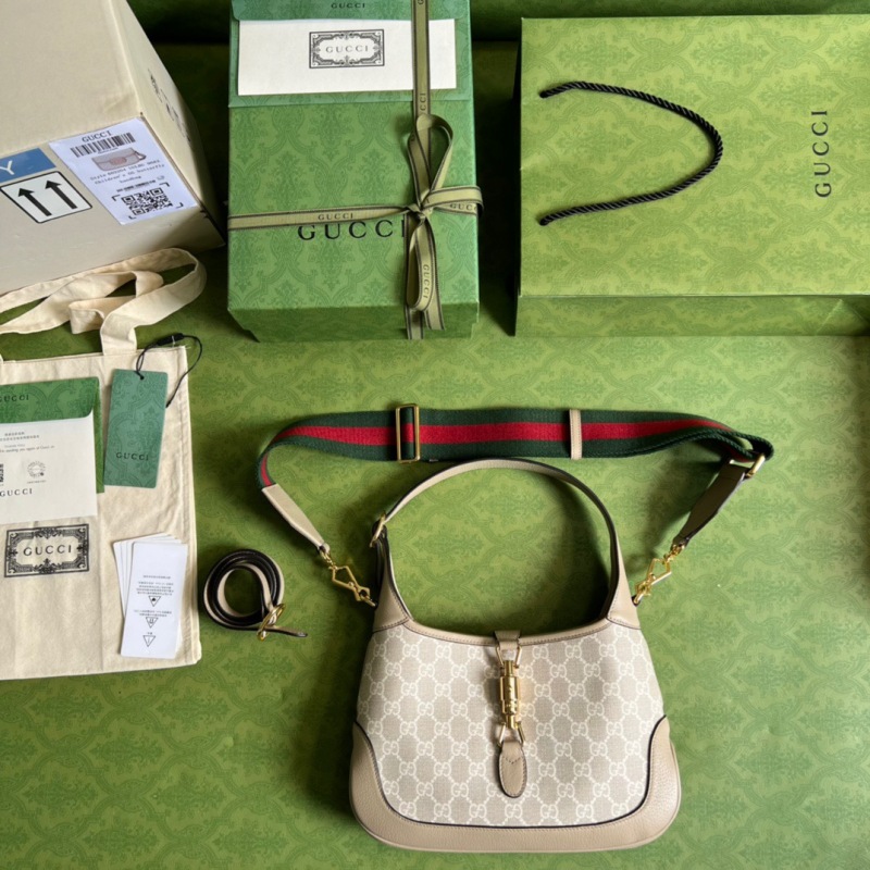 Gucci Jackie 1961 Small GG Shoulder Bag Beige For Women, Women’s Bags 11in/28cm GG ‎678843 UULAG 9682