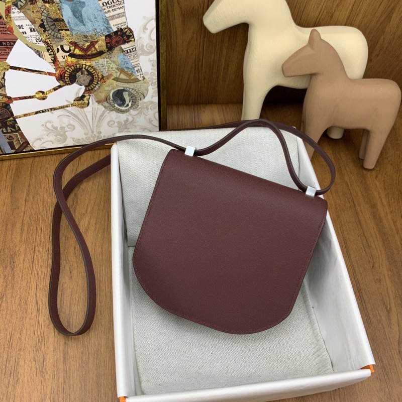 Hermes Mosaique 17 Burgundy, Silver Toned Hardware Bag For Women, Women’s Handbags, Shoulder Bags 6.7in/17cm