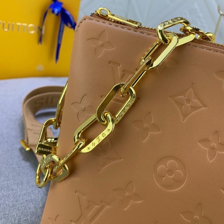Louis Vuitton Coussin PM Monogram Embossed Puffy Cream For Women, Women’s Handbags, Shoulder And Crossbody Bags 10.2in/26cm LV
