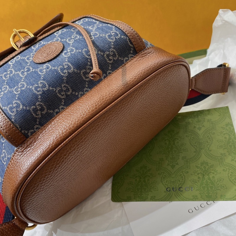 Gucci Backpack With Interlocking G Blue For Women, Women’s Bags 11.8in/30cm GG
