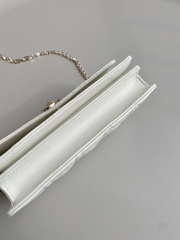 Dior Lady Top Handle Clutch Beige/Black/White For Women 8.5in/21cm S0980ONMJ_M49P