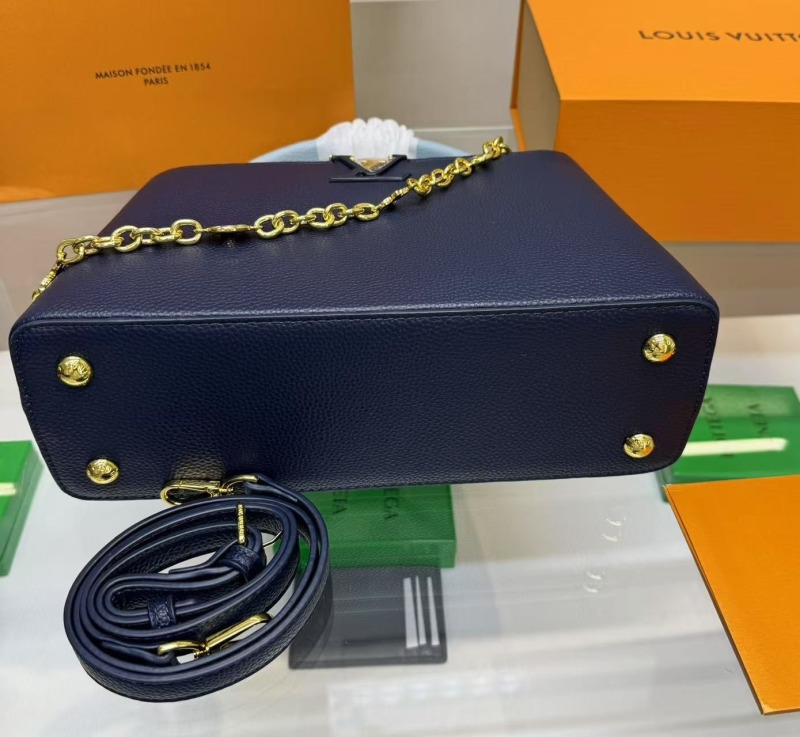 Louis Vuitton Capuciness MM Handbag Blue For Women, Women’s Handbags, Shoulder Bags And Crossbody Bags 12.4in/32cm LV