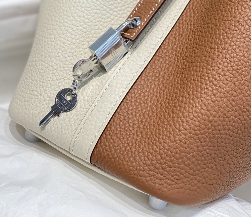 Hermes Picotin Lock 18 Bag Cream/Brown For Women 7.1in/18cm