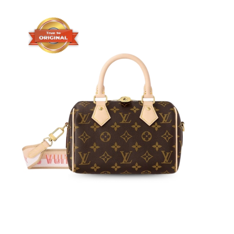 [True-to-ORIGINAL] Louis Vuitton Speedy Bandoulière 20 Monogram Canvas Brown For Women 20cm/8.1in M46594