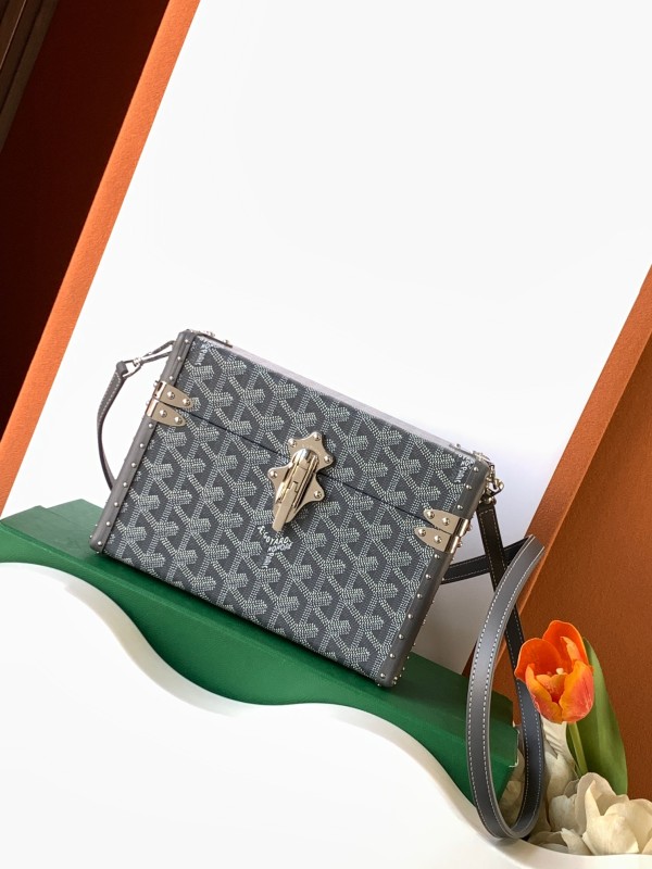 Goyard Cassette Trunk Bag Grey For Women‎ 5.9in/15cm CASSETPMLTY51CL51P