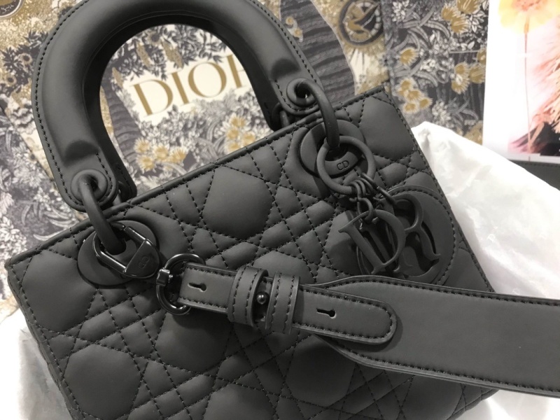 Christian Dior Smal Lady Dior My ABCDIOR Bag Black For Women 8in/20cm CD M0538SLOI_M989