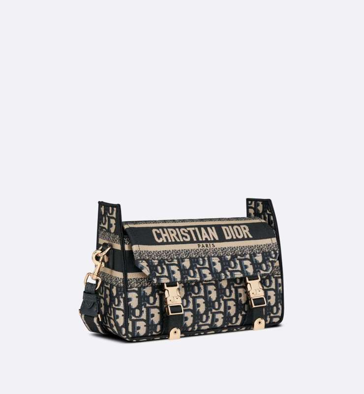 Christian Dior Small Diorcamp Blue Bag For Women M1241ORIW_M928- 9 Inches/ 23 Cm