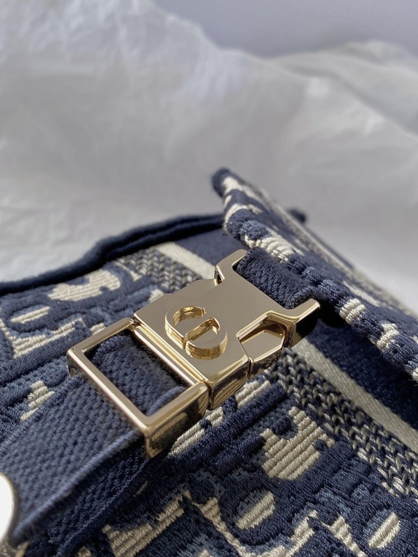 Christian Dior Small DIORCAMP Bag Blue Dior Oblique Embroidery, Blue, For Women Women’s Handbags, Shoulder Bags, Crossbody Bags, 23cm CD M1241ORIW_M928