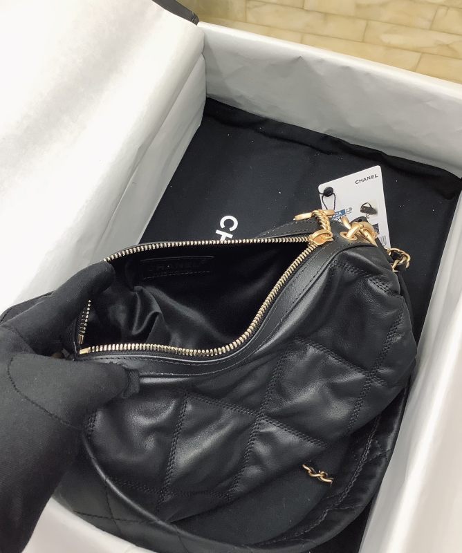 Chanel Small Bowling Bag Black For Women 9.8in/25cm AS3427