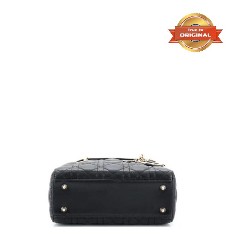 [True-to-ORIGINAL] Christian Dior Small Lady Dior Bag Black For Women 8in/20cm