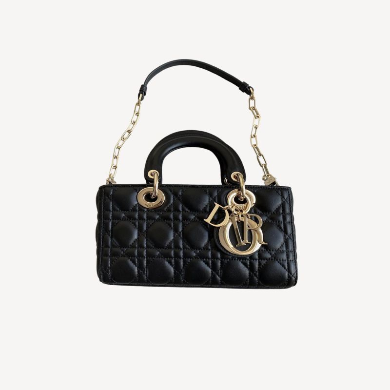 Dior Christian Dior Small Lady D-Joy Bag Black For Women 9in/22cm