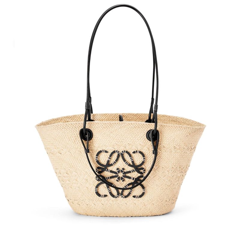 Loewe Anagram Basket Bag Beige/Black For Women 18.1in / 46cm A223T43X02
