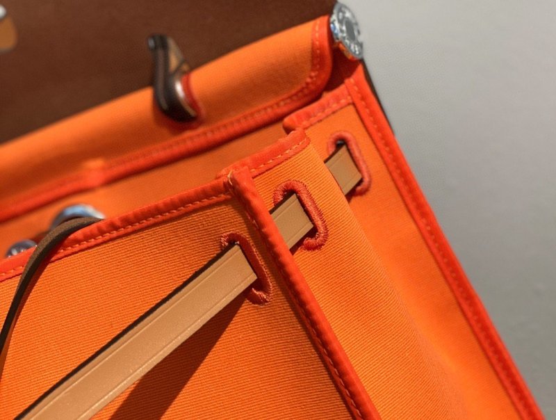 Hermes Herbag Zip Bag Orange, Silver Toned Hardware Bag For Women, Women’s Handbags, Shoulder Bags 12.2in/31cm