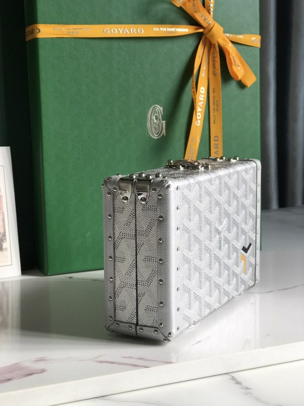 Goyard Minaudière Trunk Bag Grey For Women‎ 4.5in/11.5cm