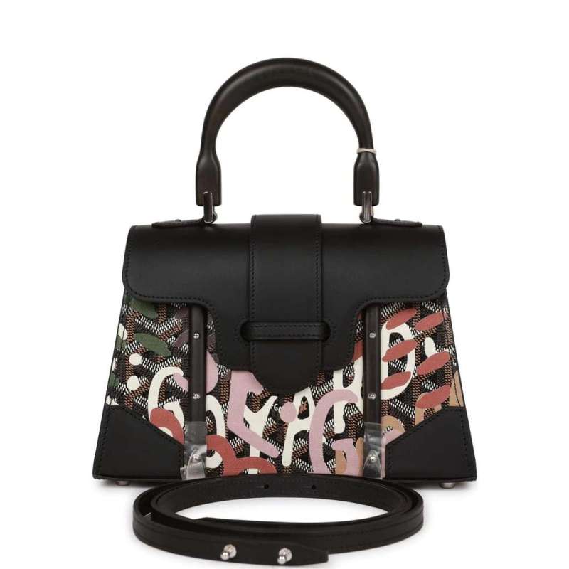 Goyard Saïgon Structuré PM Bag Lettres Camouflage Black And Pink For Women SAIRLCPMLTY0131EBP- 28 Cm/ 11 Inches