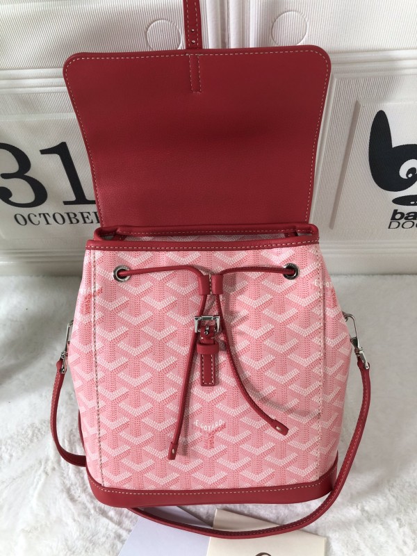 Goyard Alpin Mini Backpack Brown/Pink For Women‎ 9.1in/23cm ALPIN2MINTY33CL33P