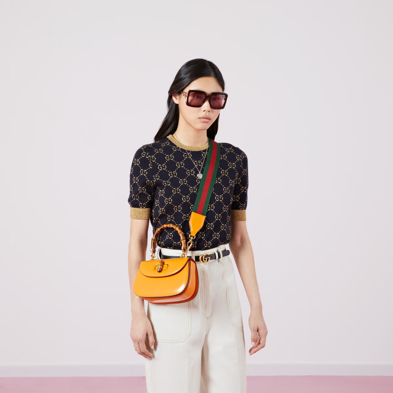 Gucci Bamboo 1947 Small Top Handle Bag For Women-675797 10ODT 7769