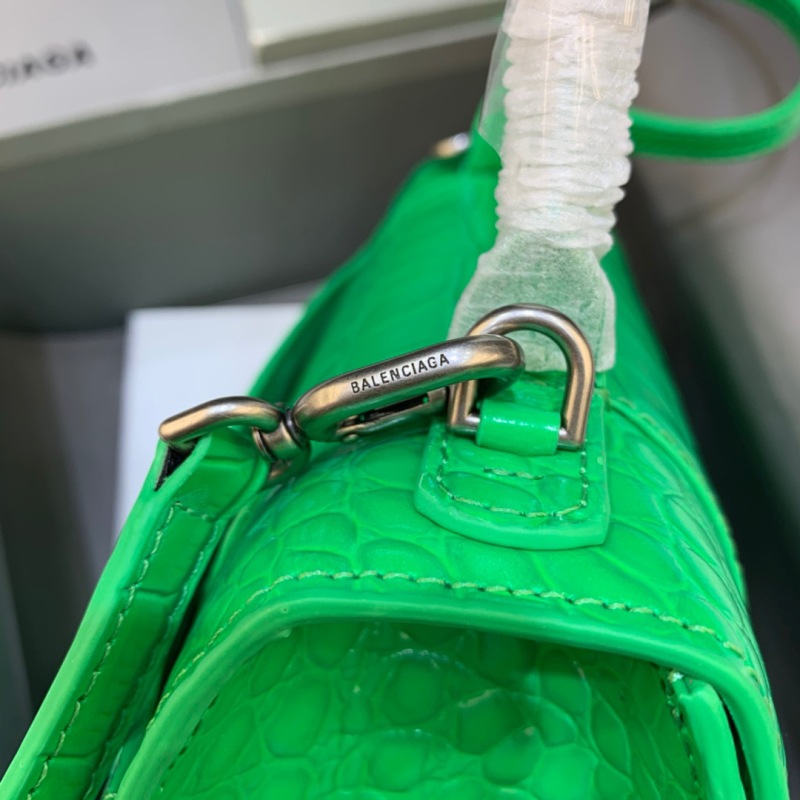 Balenciaga Hourglass Small Handbag In Bright Green, For Women, Women’s Bags 9in/23cm