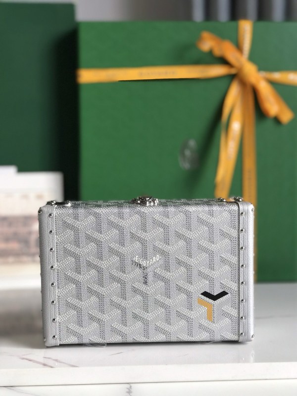 Goyard Minaudière Trunk Bag Grey For Women‎ 4.5in/11.5cm