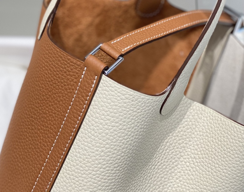 Hermes Picotin Lock 18 Bag Cream/Brown For Women 7.1in/18cm