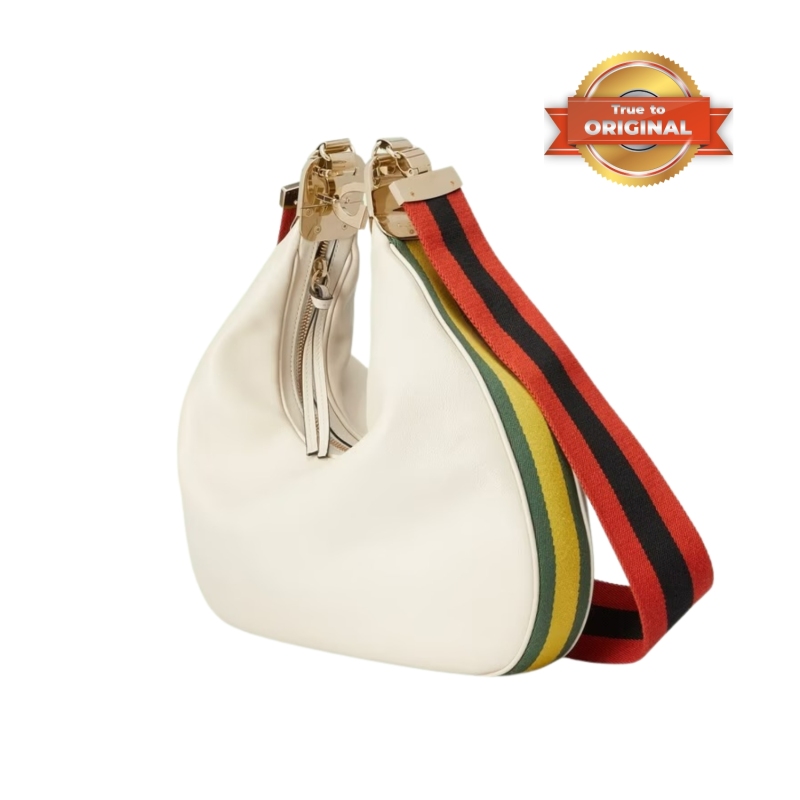 [True-to-ORIGINAL] Gucci Atache Large Shoulder Bag White For Women 13.8in/35cm GG‎ ‎‎702823 UXWBG 9109