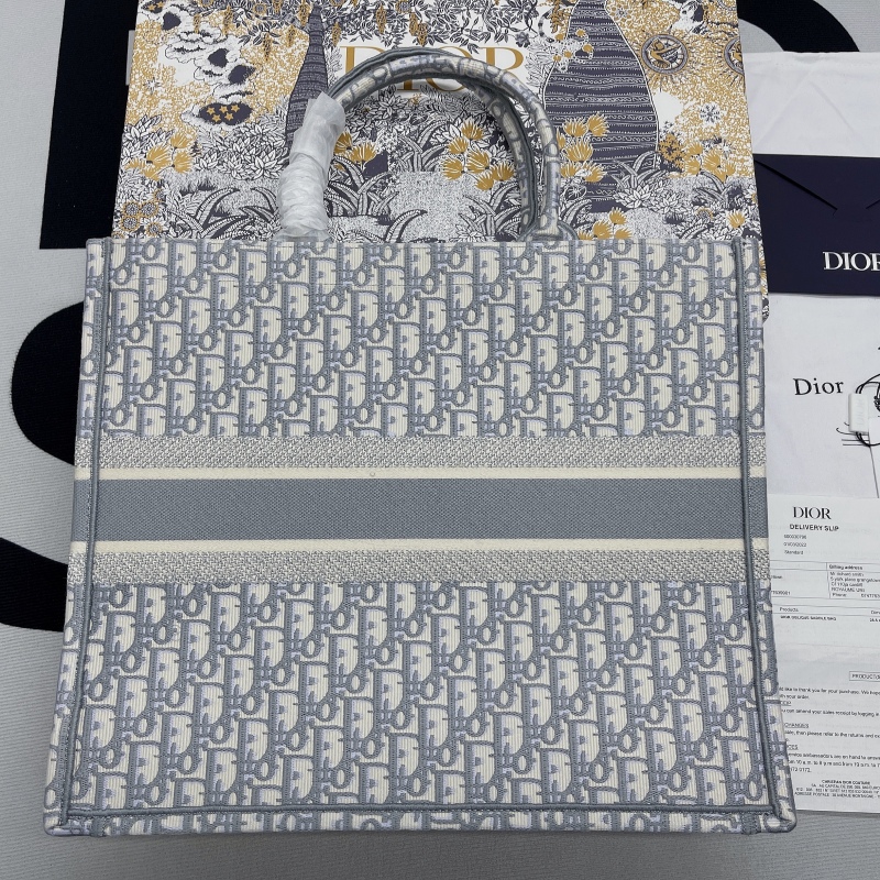 Christian Dior Large Dior Book Tote Gray, For Women, Women’s Handbags 16.5in/42cm CD M1286ZRIW_M932