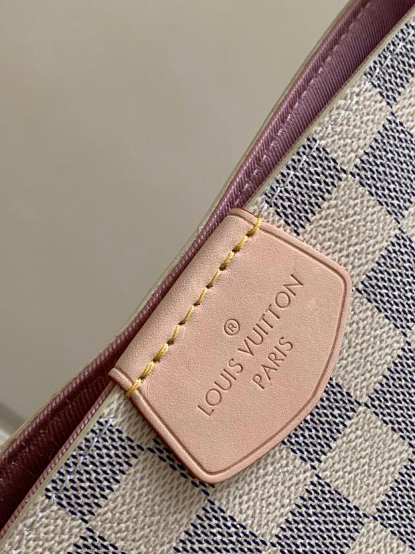 [True-to-ORIGINAL] Louis Vuitton Graceful PM Bag Damier Azur Canvas Rose Ballerine Pink For Women 35cm/13.8in N42249