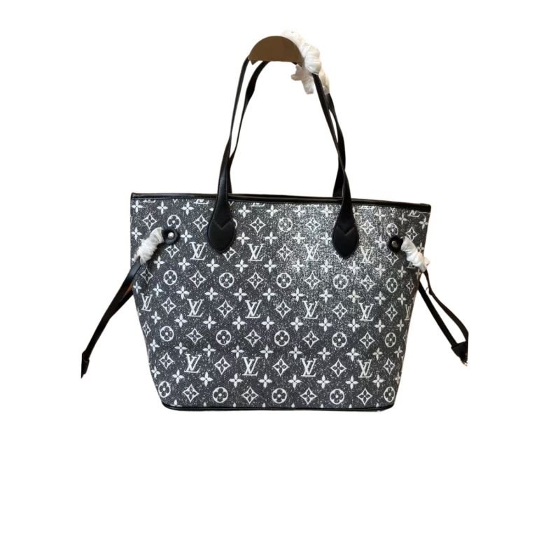 Louis Vuitton Neverfull MM Monogram Jacquard Denim Totes Bag Grey For Women 12.2in/31cm M21465