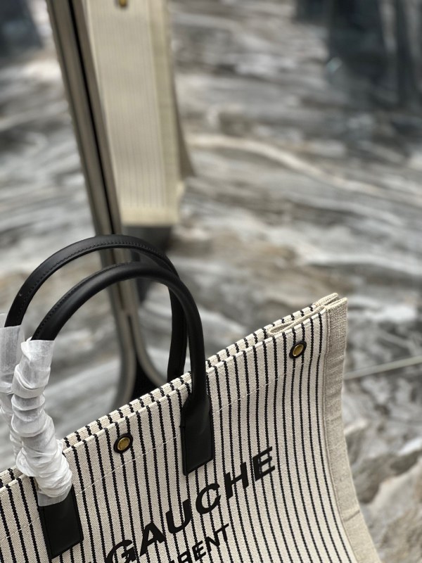 Saint Laurent Rive Gauche Tote Bag White For Women‎ 18.8in/48cm