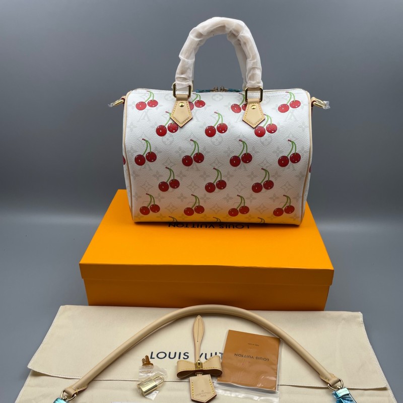 [True-to-ORIGINAL] Louis Vuitton LV x TM Speedy Soft Bandoulière 30 White For Women 11.8in/30cm M14238