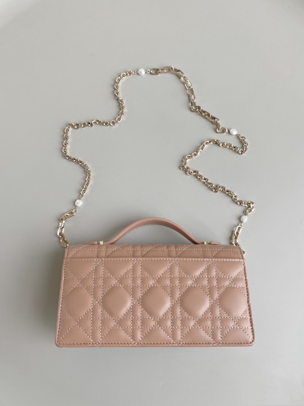 Dior Lady Top Handle Clutch Beige/Black/White For Women 8.5in/21cm S0980ONMJ_M49P