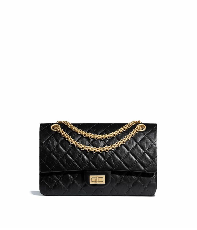 Chanel 2.55 Black Bag For Women A37586 Y04634 C3906- 9.4 Inches/ 24 Cm