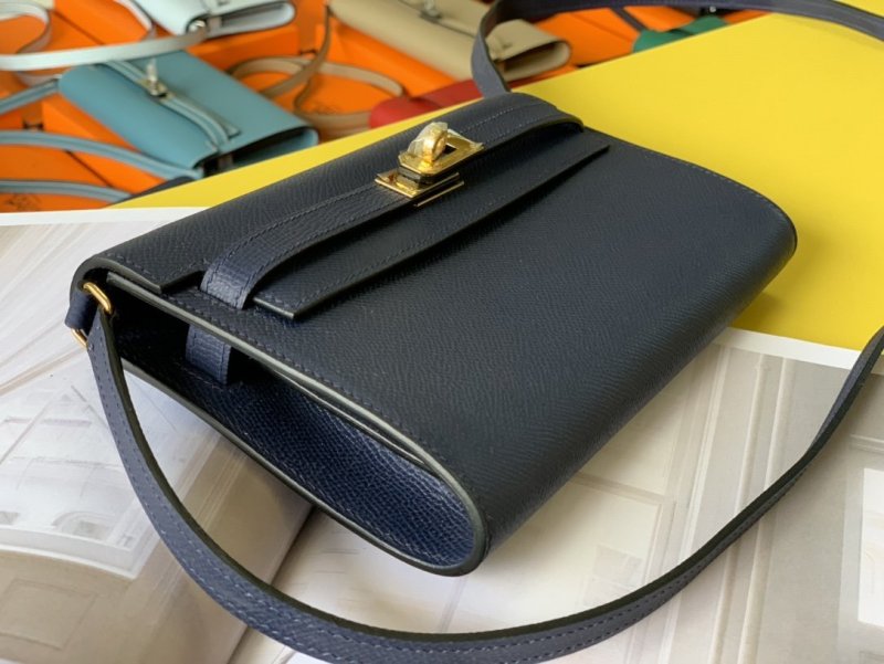 Hermes Kelly Wallet To Go Woc Epsom Blue For Women, Women’s Wallet 8.3in/21cm