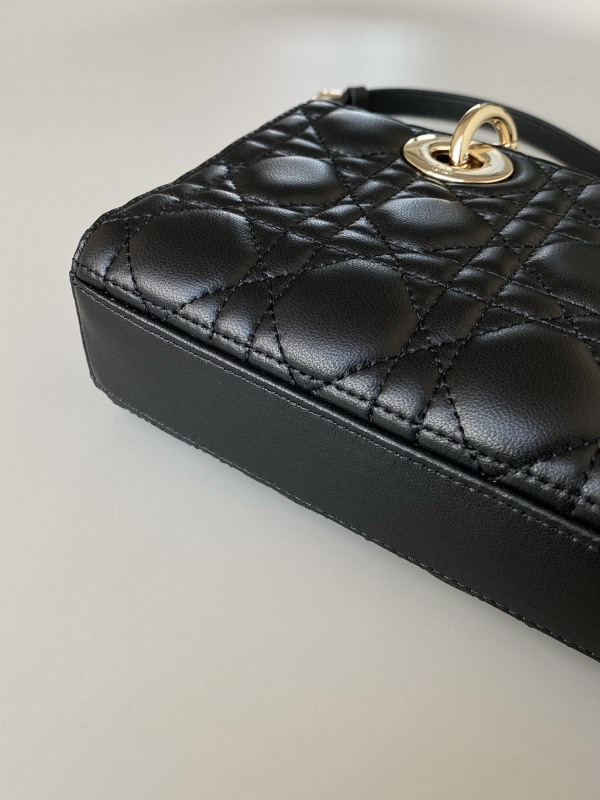 Dior Christian Dior Small Lady D-Joy Bag Black For Women 9in/22cm