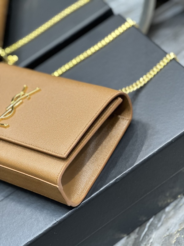 Saint Laurent Kate Chain Bag Brown For Women‎ 9.4in/24cm