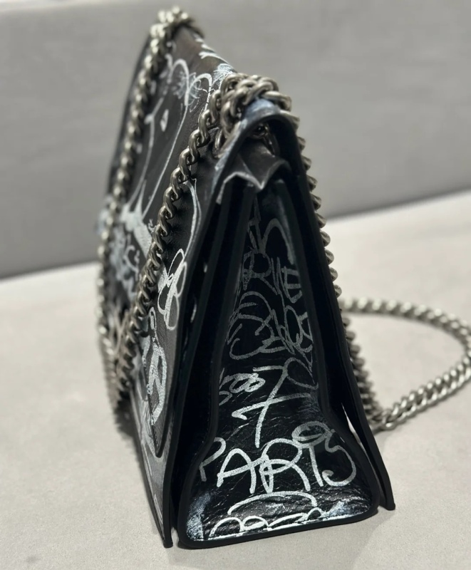 Balenciaga Crush Old School Bag Black For Women‎ 12.2in/30.9cm