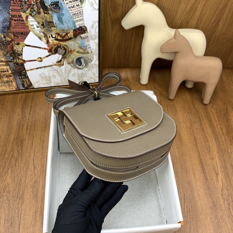 Hermes Mosaique 17 Grey, Gold Toned Hardware Bag For Women, Women’s Handbags, Shoulder Bags 6.7in/17cm